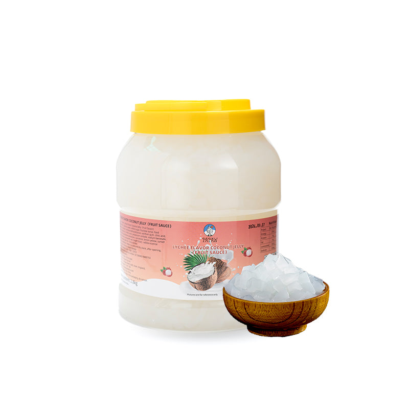 Lychee Flavour Coconut Jelly –  2.8kg Box of 8 - Papaw Cha Supply